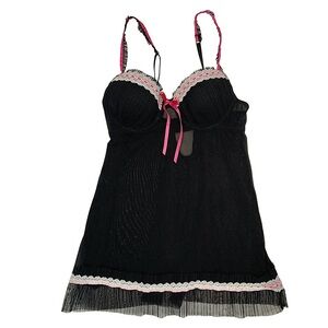 Rampage Y2k Intimates Bustier Pink Bow Slip Dress Women’s Small